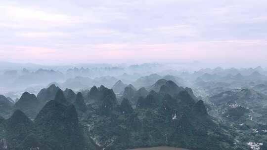 烟雨漓江桂林山水