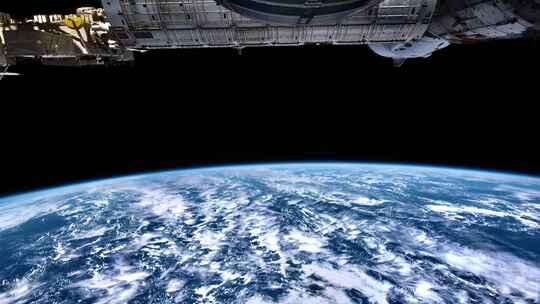 从国际空间站看地球的时移。
