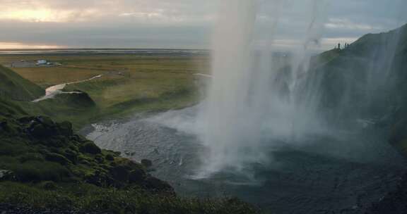 Seljalandsfoss，瀑布，冰岛