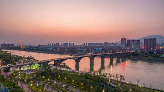 广西贵港西江大桥航拍视频素材模板下载