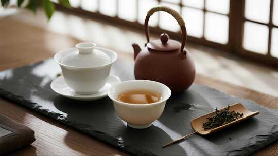 中秋节功夫茶道传统文化意境视频
