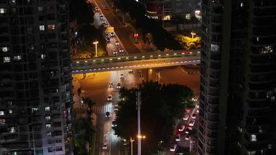 厦门思明区夜景航拍