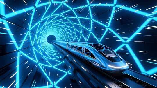 超级高铁隧道穿梭4K