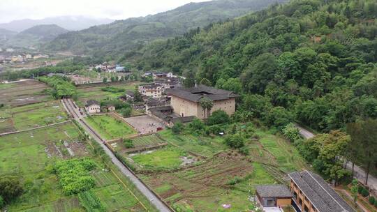 福建土楼云水谣怀远楼航拍漳州南靖土楼