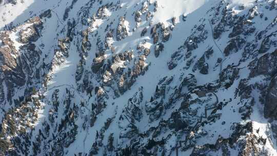 新疆天山博格达峰 雪山 航拍