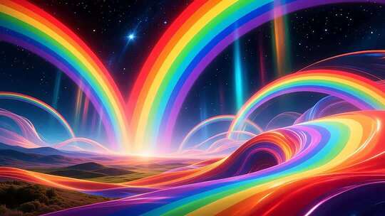 动态缤纷彩虹4K