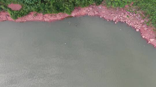 航拍湖南怀化清江湖湿地公园