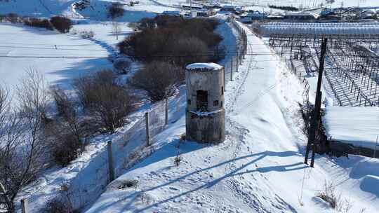 内蒙古牙克石扎敦河畔大铁桥碉堡视频素材模板下载