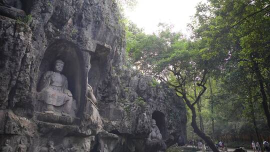 杭州灵隐寺飞来峰塑像