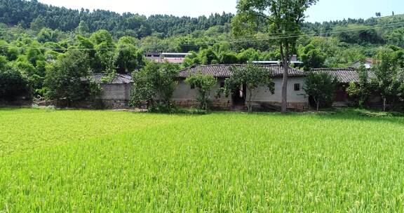 四川德阳山区农村航拍