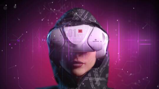 VR  虚拟世界 vr眼镜 AR 增强现实视频素材模板下载