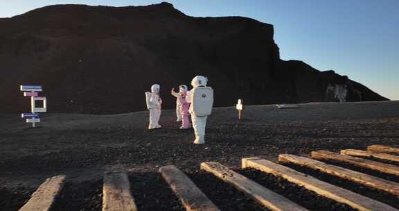 乌兰哈达火山傍晚航拍