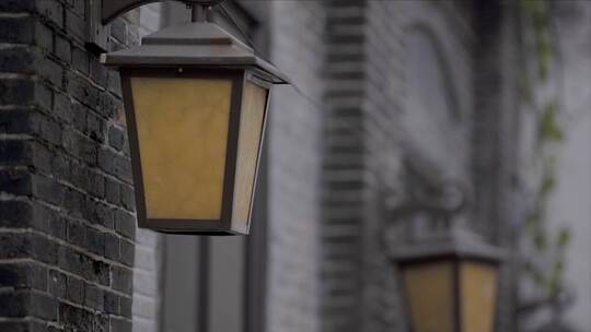 【空镜】4K江南建筑-古镇街景路灯-log原片视频素材模板下载