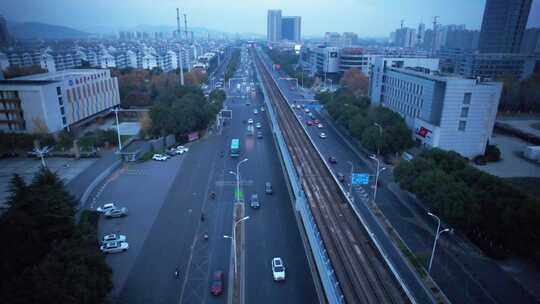 南京江宁天印大道地铁站航拍