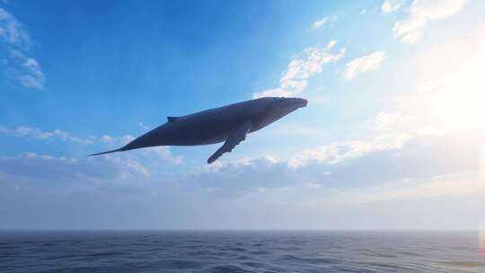 鲸鱼飞翔 大气震撼唯美鲸鱼