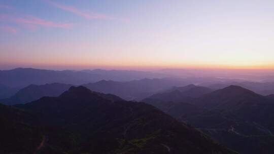 杭州临安大明山牵牛岗日出风景航拍