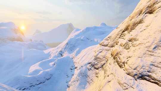 高原雪山冰川风景湖泊视频素材模板下载