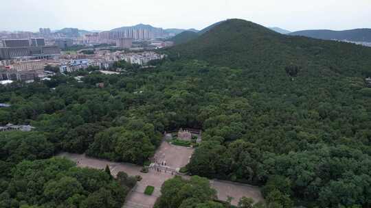 江苏徐州淮海战役纪念馆纪念碑航拍视频素材模板下载
