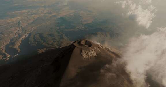 火山，烟雾，危地马拉，火地岛