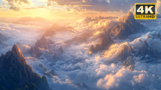 太白山白云山森林公园秦岭风景视频素材