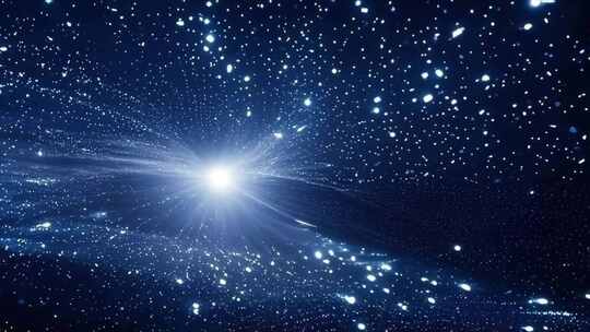 蓝色粒子光效背景素材