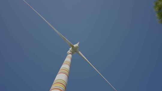 民俗图案的风力发电机视频素材模板下载