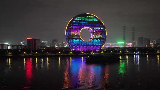 广州圆夜景航拍