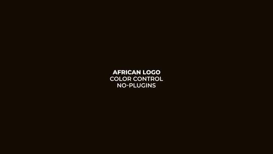 非洲的标志动画展示LOGO演绎AE模板