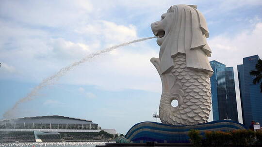 新加坡喷水雕塑鱼尾狮(1)