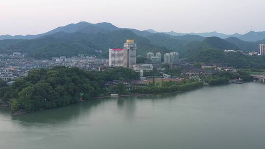 浙江杭州富阳博物馆富春山馆航拍