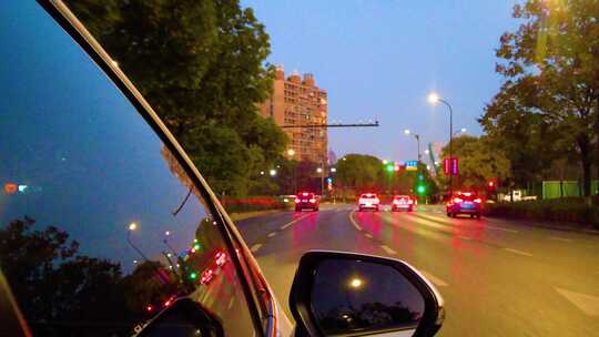 汽车窗外的风景夜景视频素材