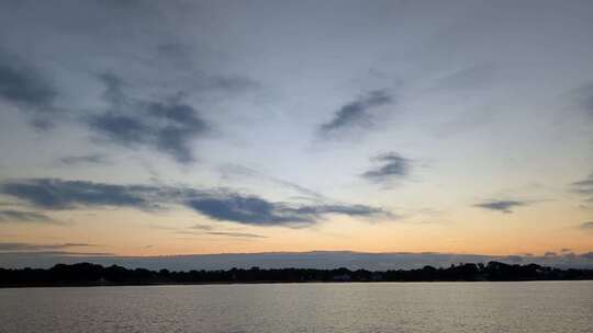 延时拍摄海边湖边夕阳