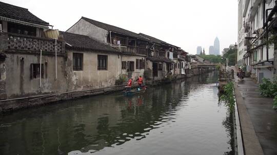 绍兴书圣故里江南水乡风景视频