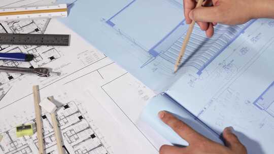 建筑设计 设计图稿视频素材模板下载