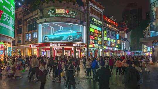 8K深圳东门步行街延时4视频素材模板下载