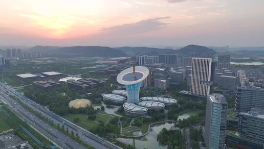 武汉新能源研究院大楼，大景环绕镜头