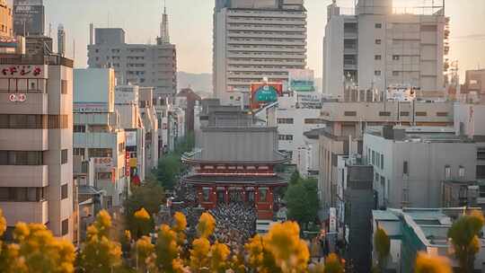 原创国际化大都市日本东京市东京塔富士山城