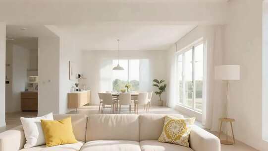 现代简约风格客厅室内场景