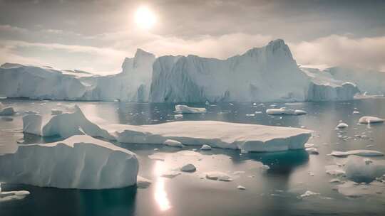 北极南极冰川大陆4K