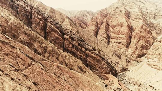 戈壁峡谷荒漠沙漠航拍视频素材模板下载