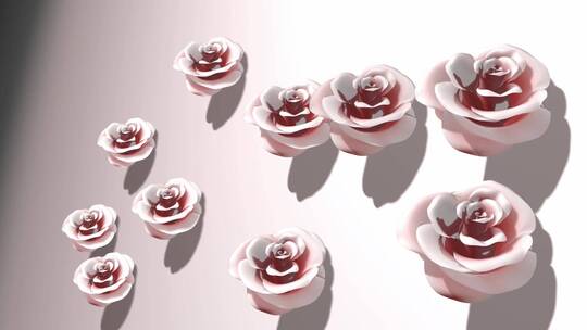 唯美抽象 玫瑰动画合成 视频背景素材