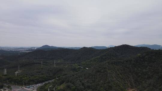 城市山地航拍