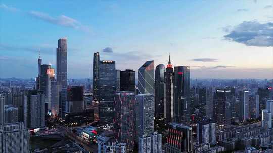 广州珠江新城高楼全景