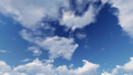 晴朗天气的蓝天白云天空风景合集
