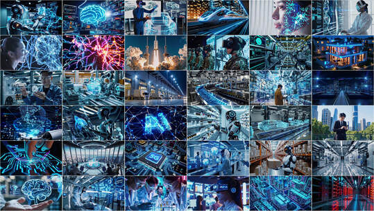 中国人工智能ai科技发展新质生产力机器人高清在线视频素材下载