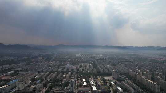 山东青州城市风光青州古城航拍