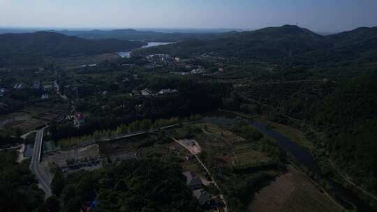 孝感观音湖水库景区航拍