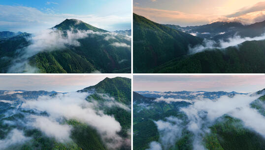 4k航拍云雾山川云海美丽中国大气风景视频高清在线视频素材下载