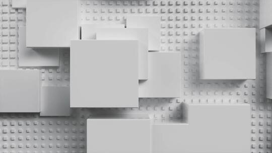 LED背景墙上有节奏起伏方块创意动态视频