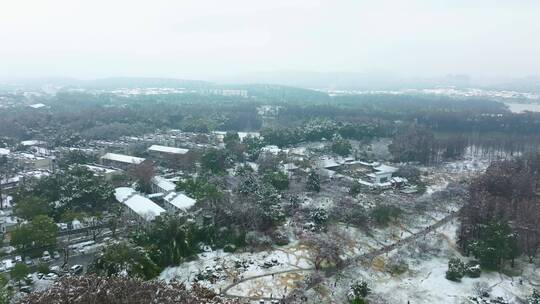 武汉东湖风景区冬季雪景风光